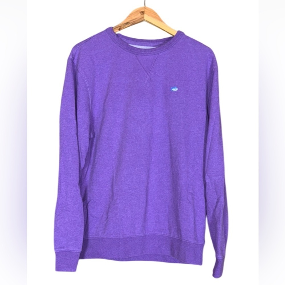 Southern Tide purple heather Upper deck French terry pullover sweatshirt Large